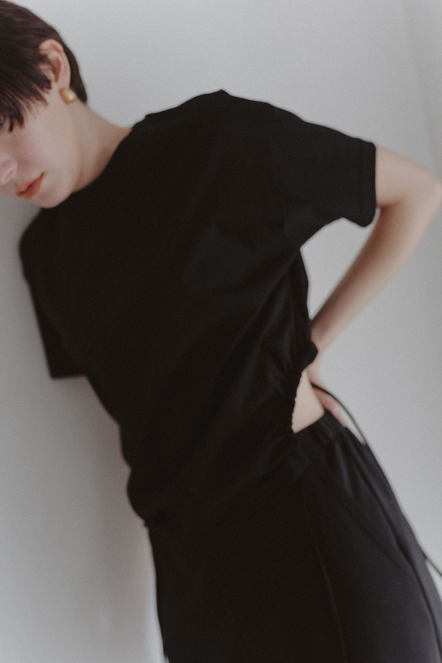 Curve gather tee (2color)