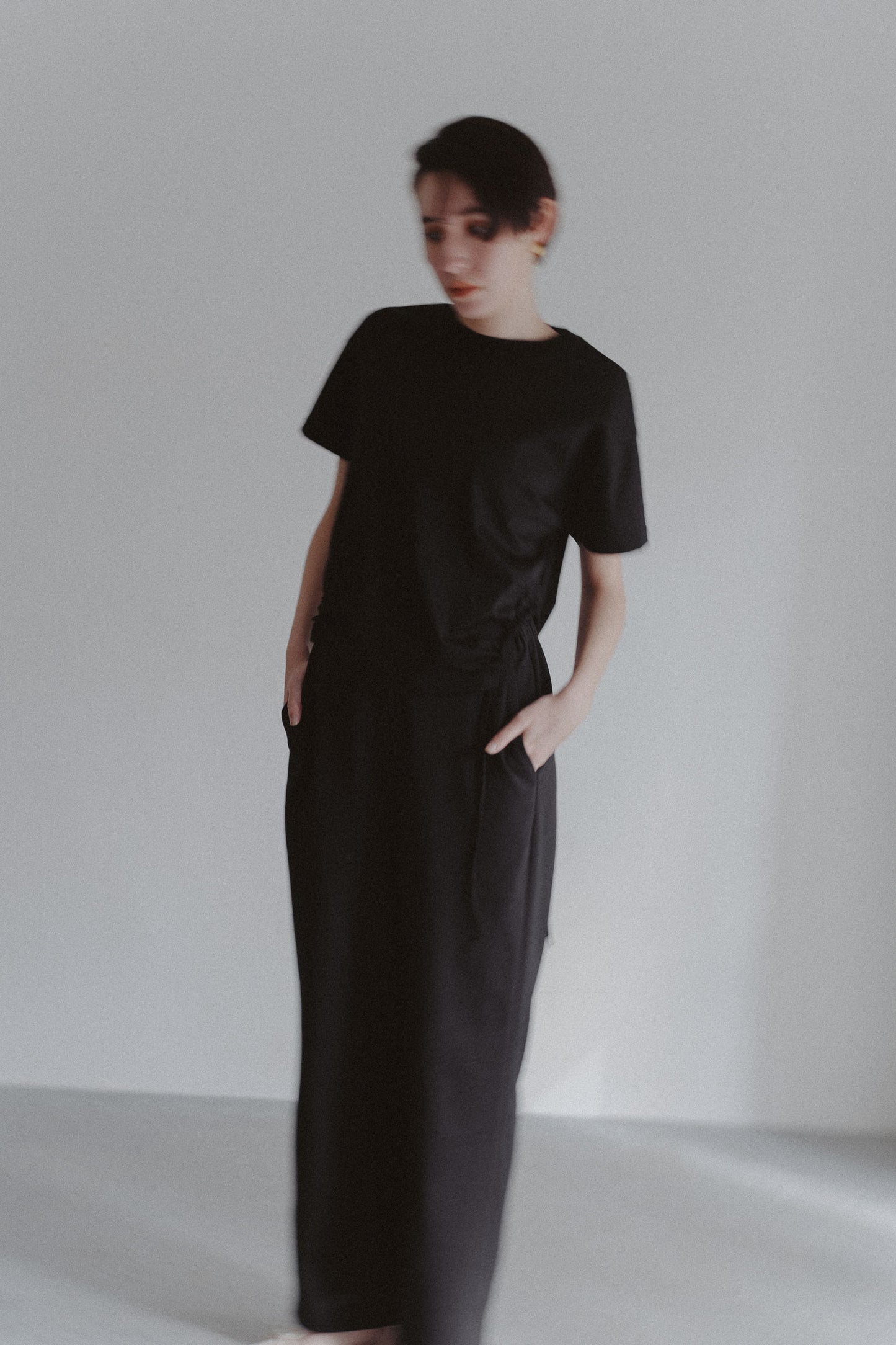 Curve gather tee (2color)