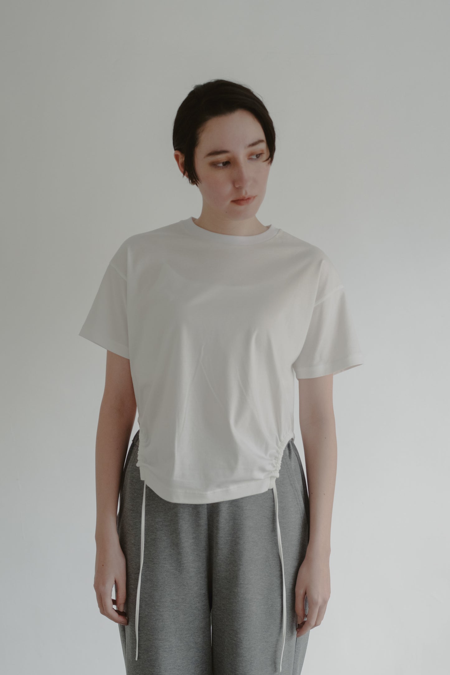 Curve gather tee (2color)
