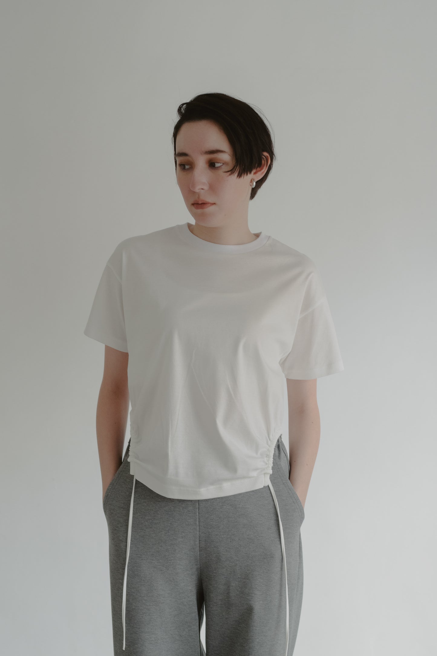 Curve gather tee (2color)