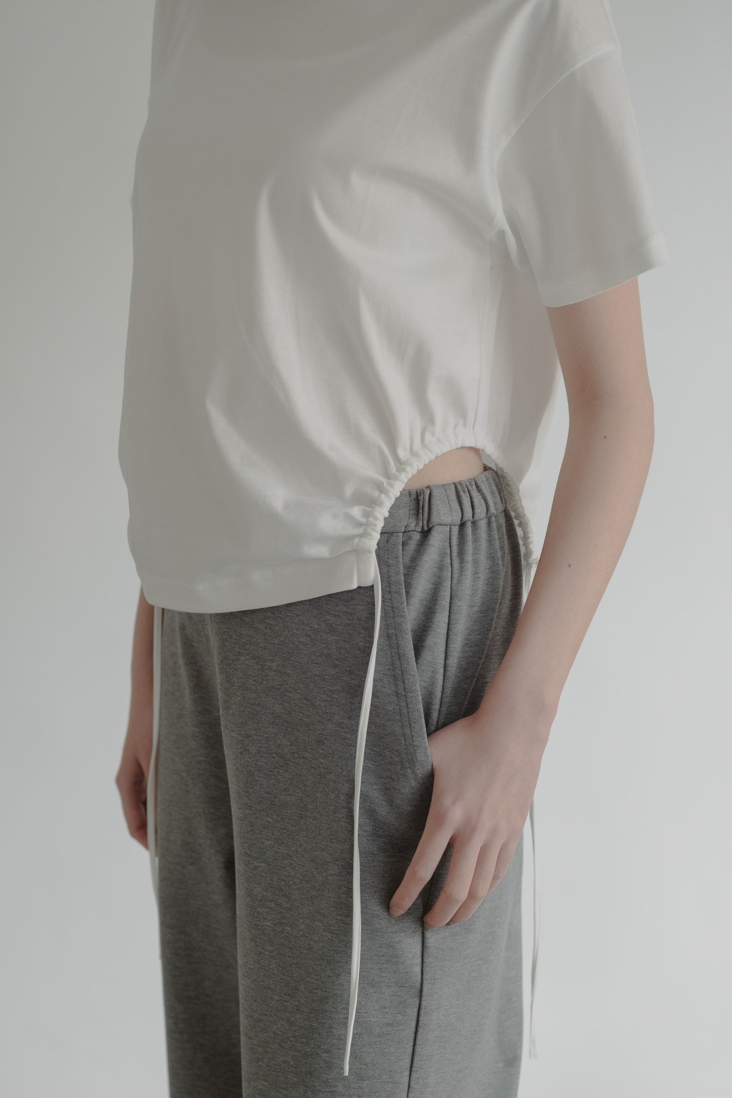 Curve gather tee (2color)