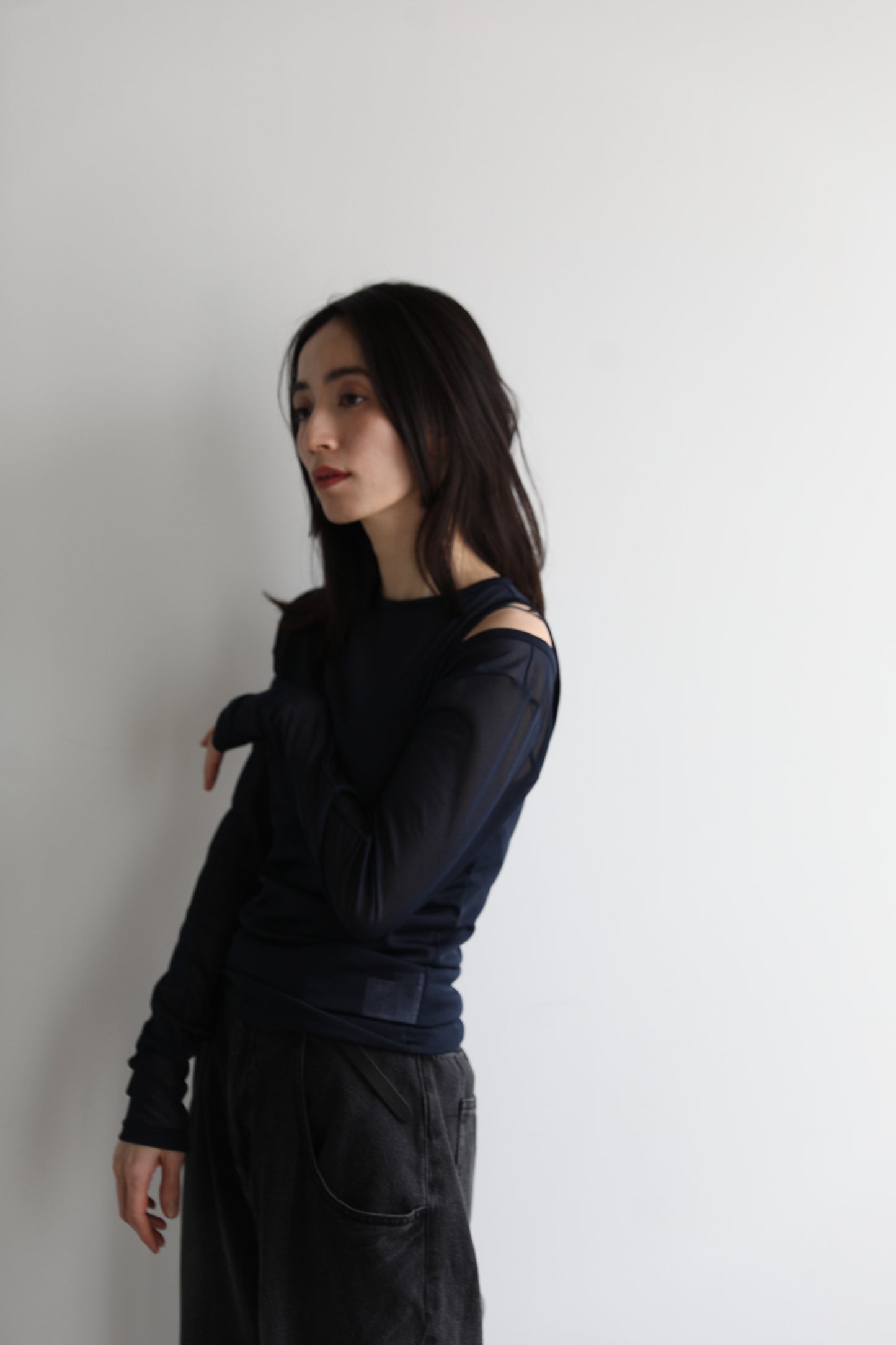 Layered sheer tops (3color)