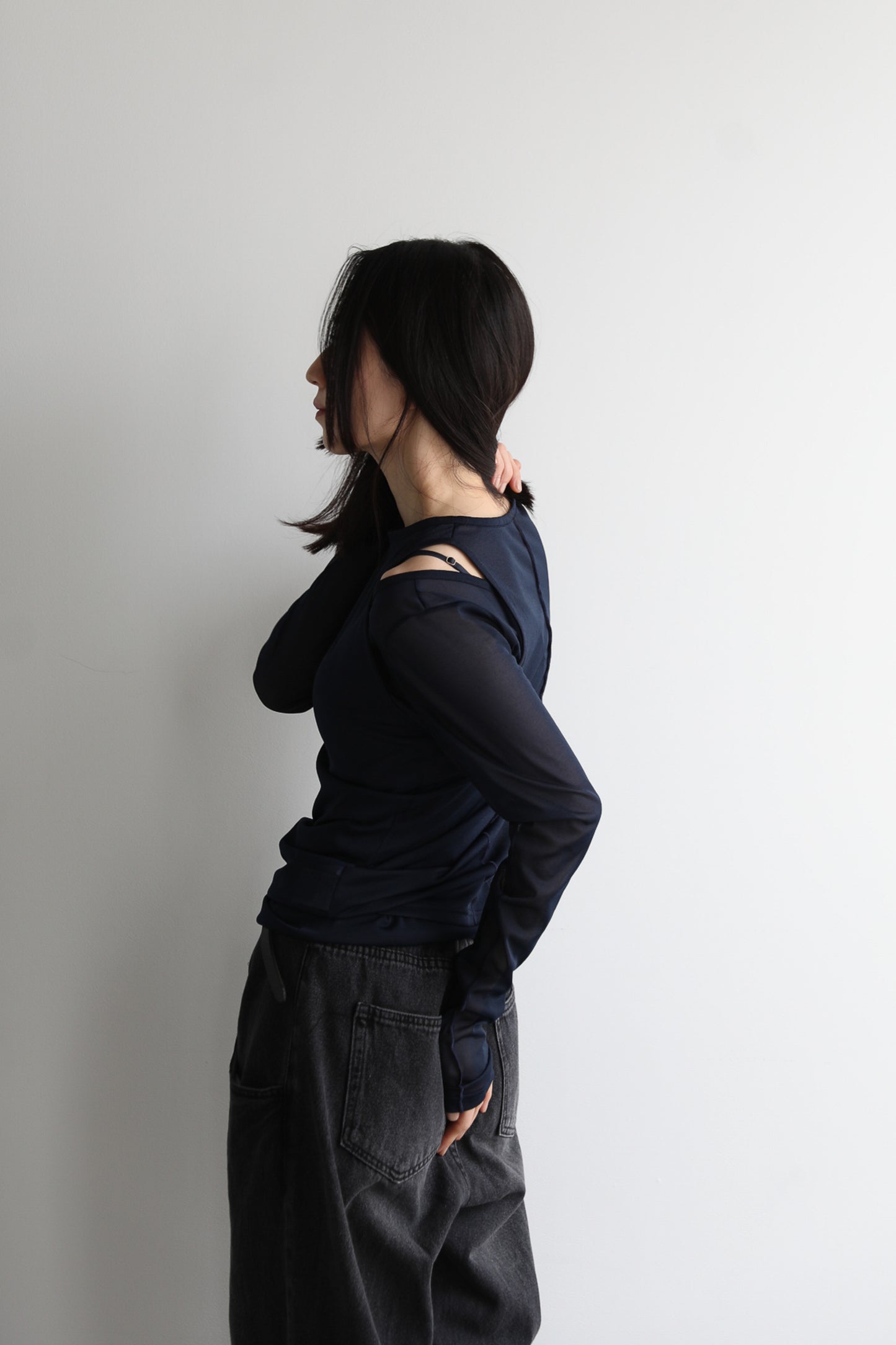 Layered sheer tops (3color)