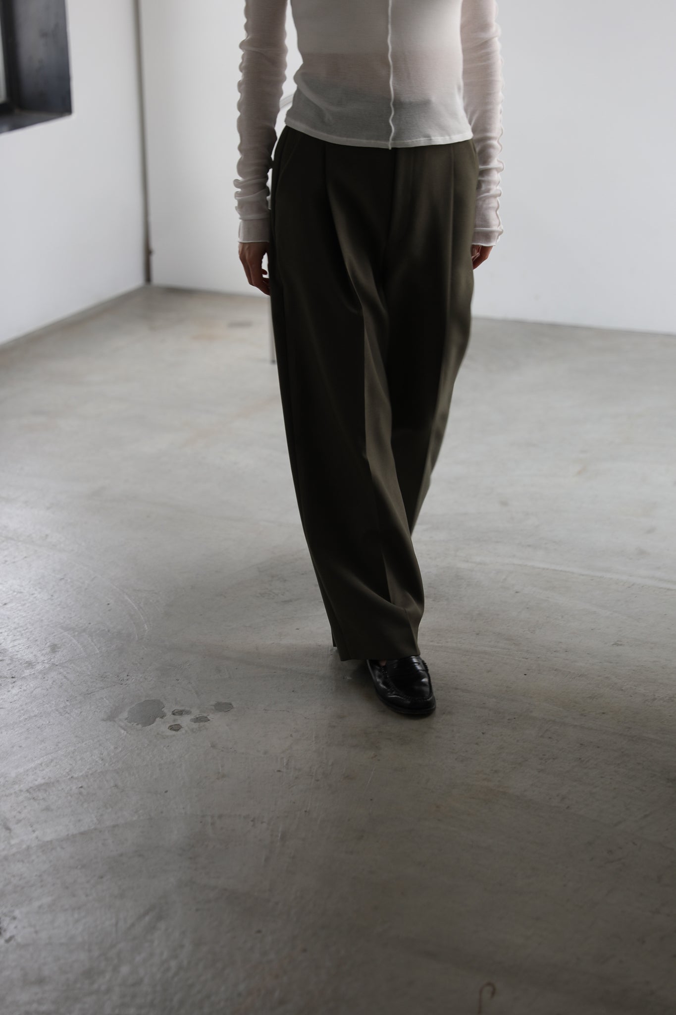 Gabardine tack trousers (2color)