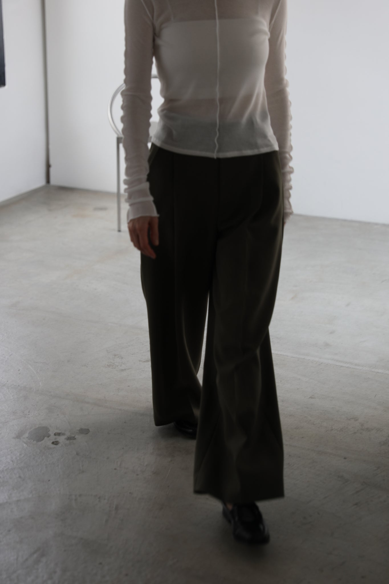 Gabardine tack trousers (2color)