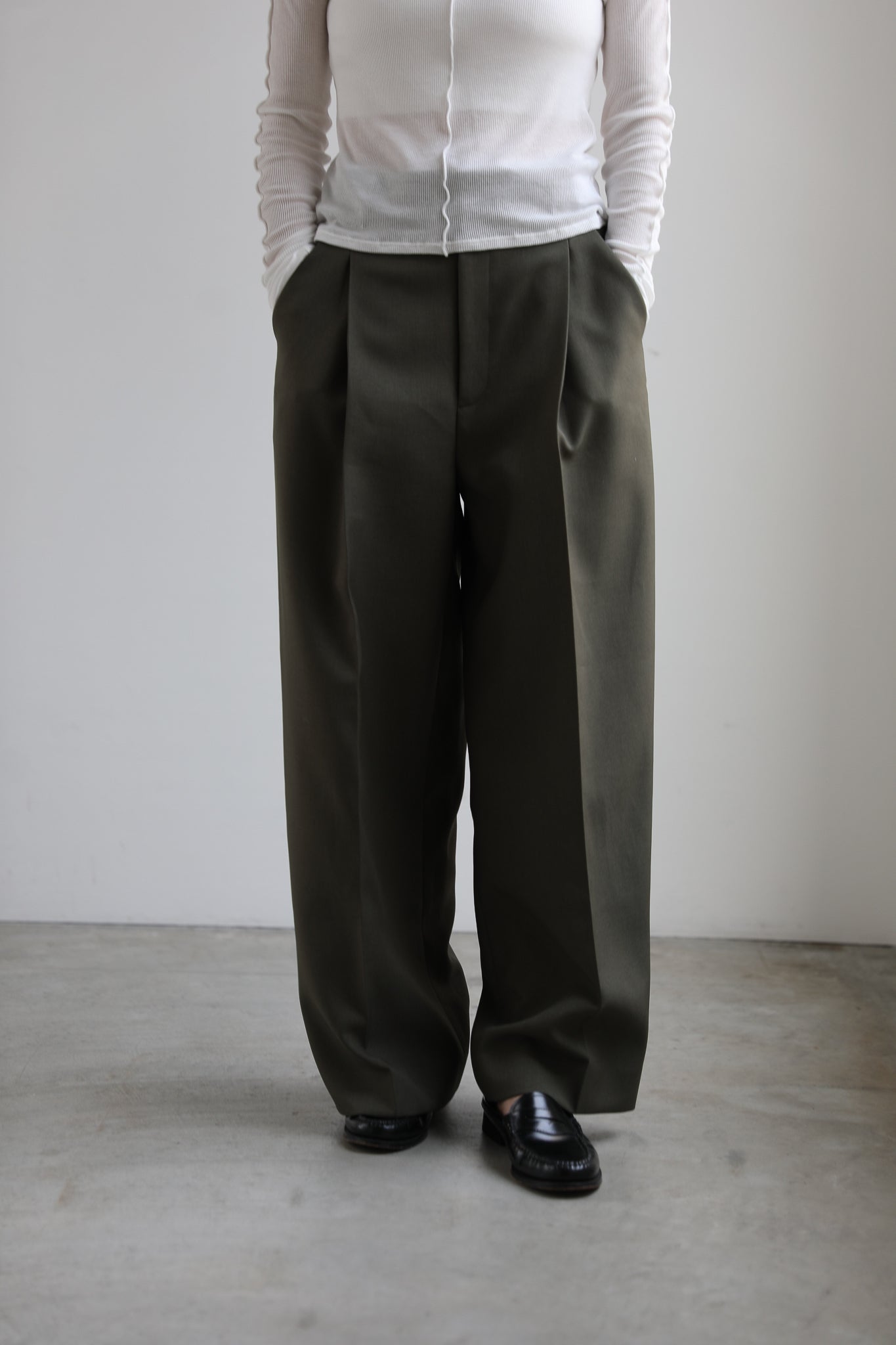 Gabardine tack trousers (2color)