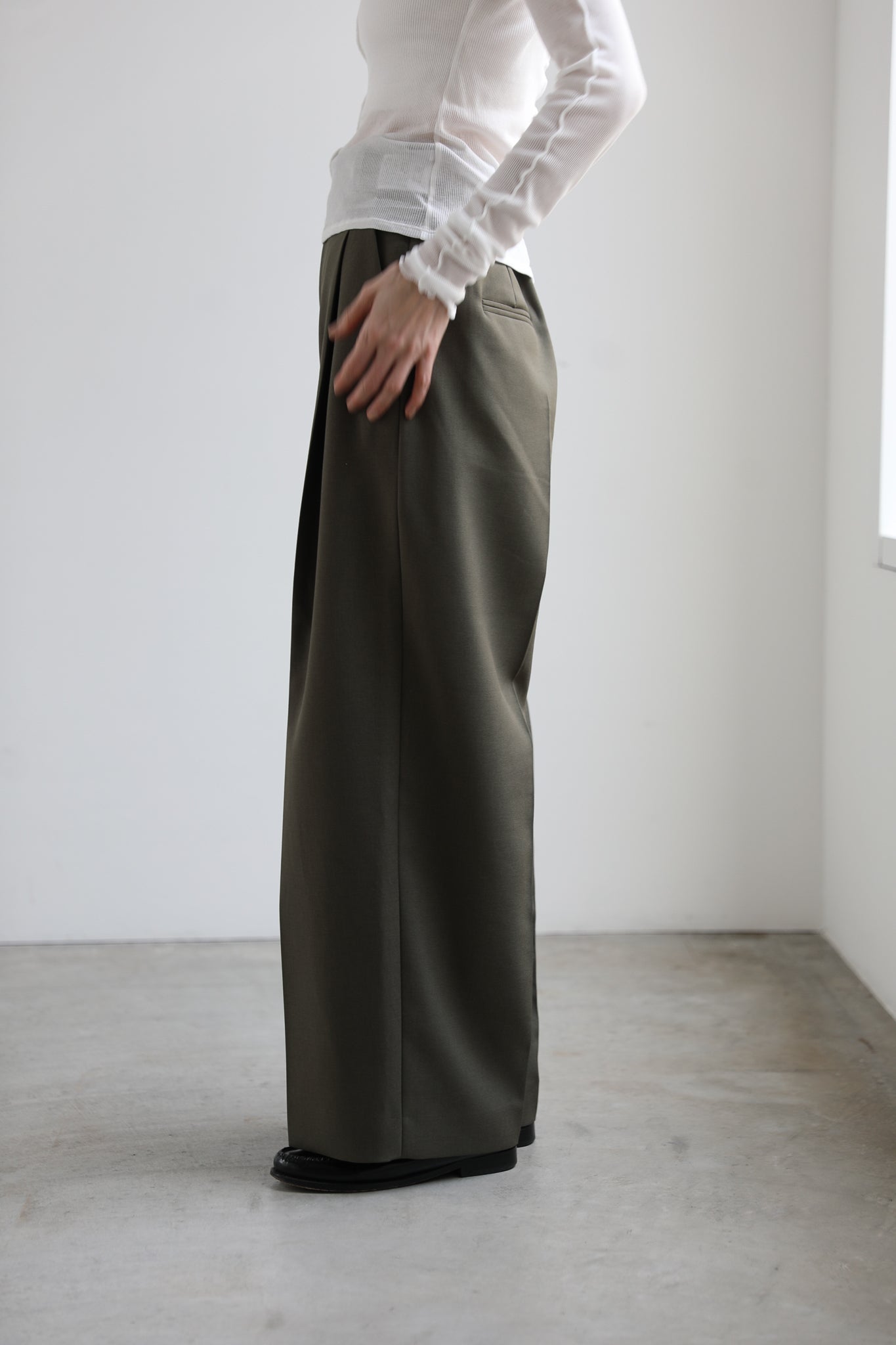 Gabardine tack trousers (2color)