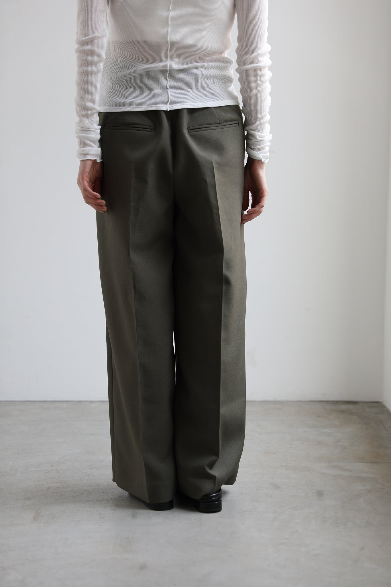 Gabardine tack trousers (2color)