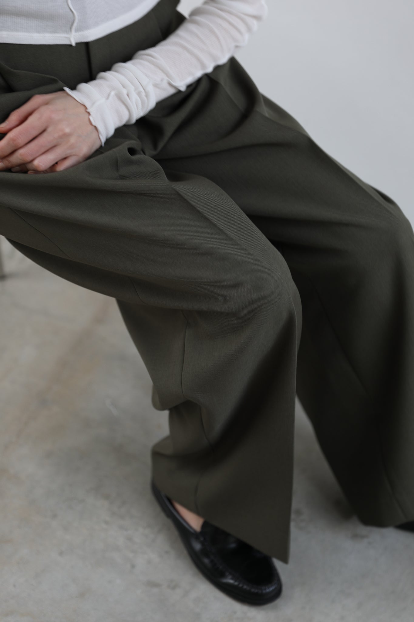 Gabardine tack trousers (2color)