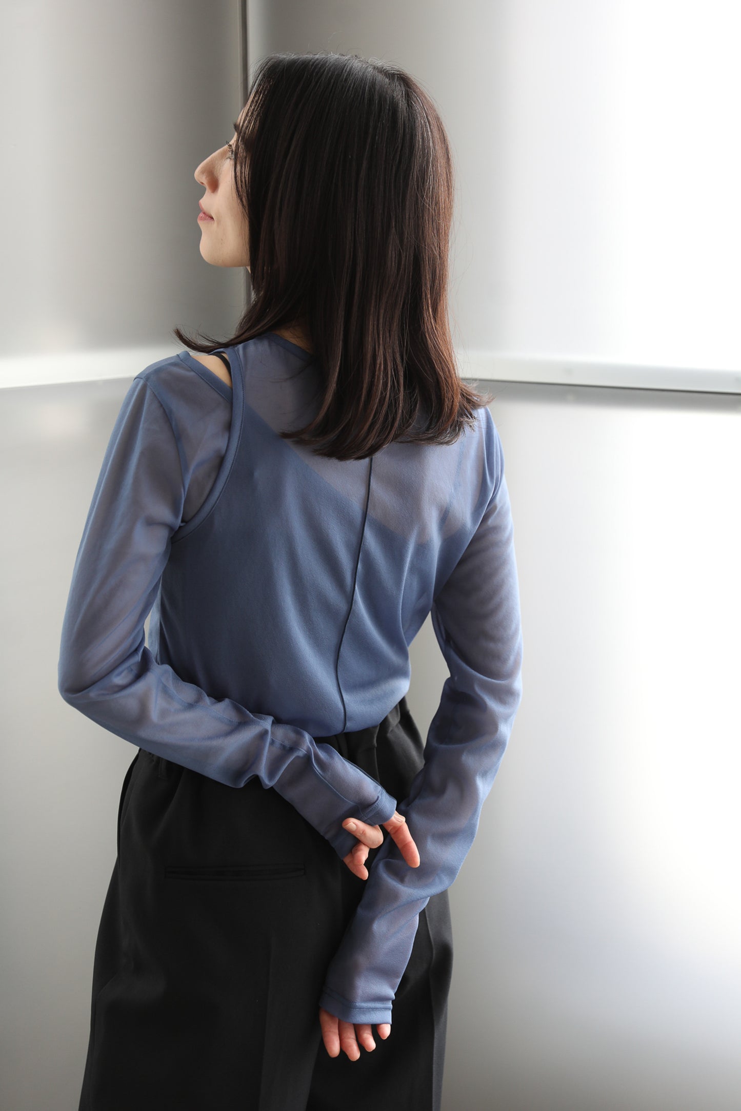 Layered sheer tops (3color)