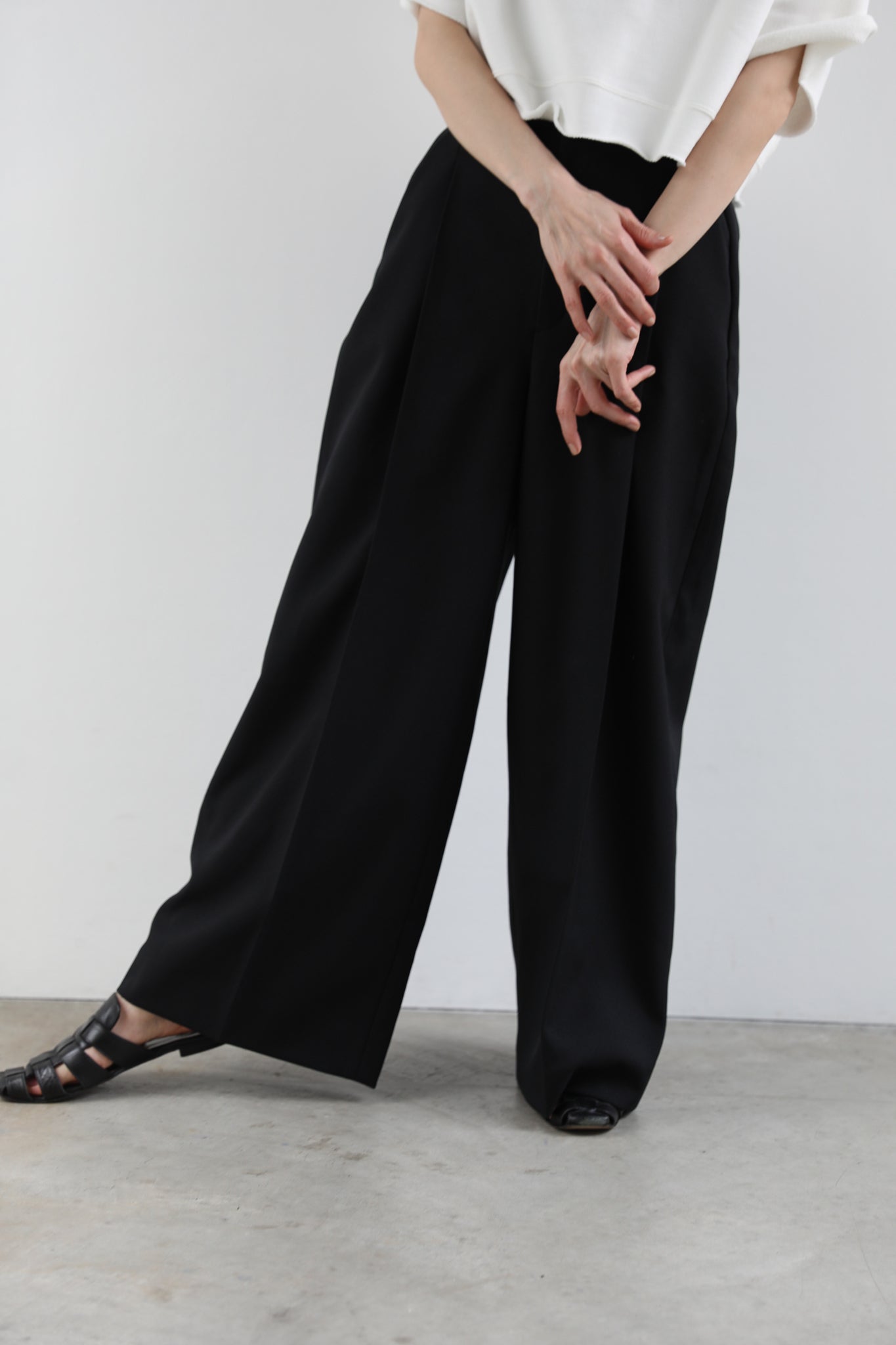 Gabardine tack trousers (2color)