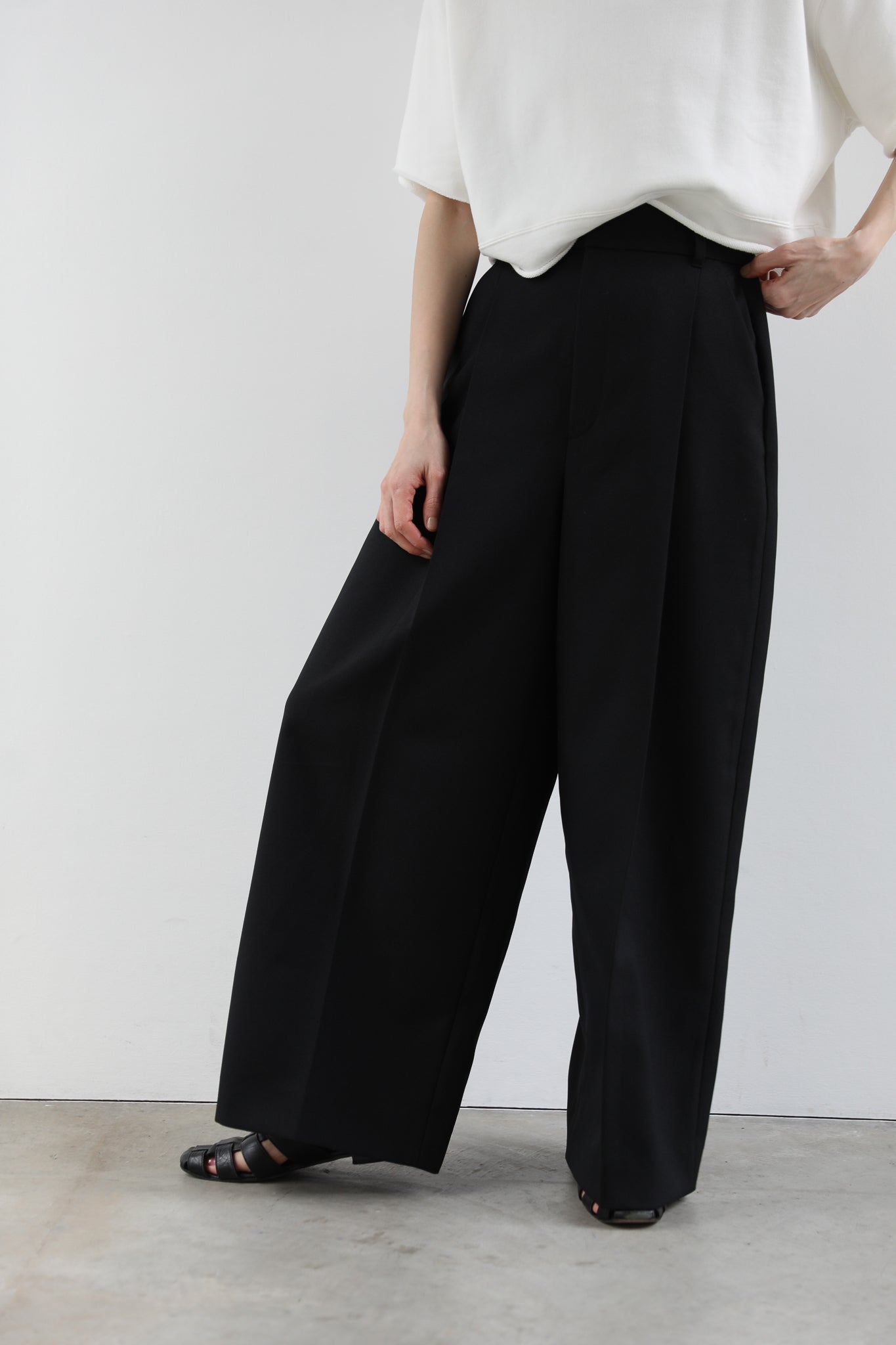 Gabardine tack trousers (2color)