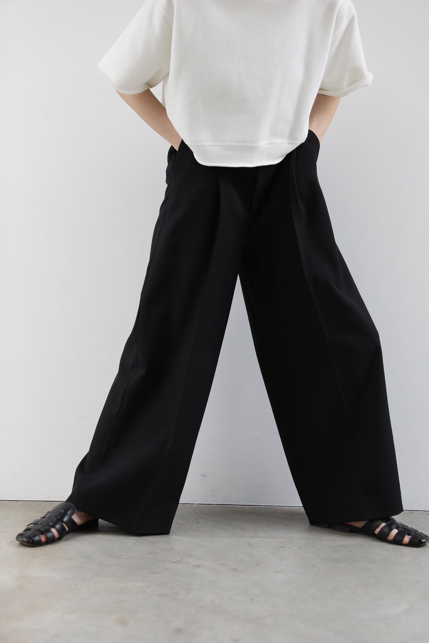 Gabardine tack trousers (2color)