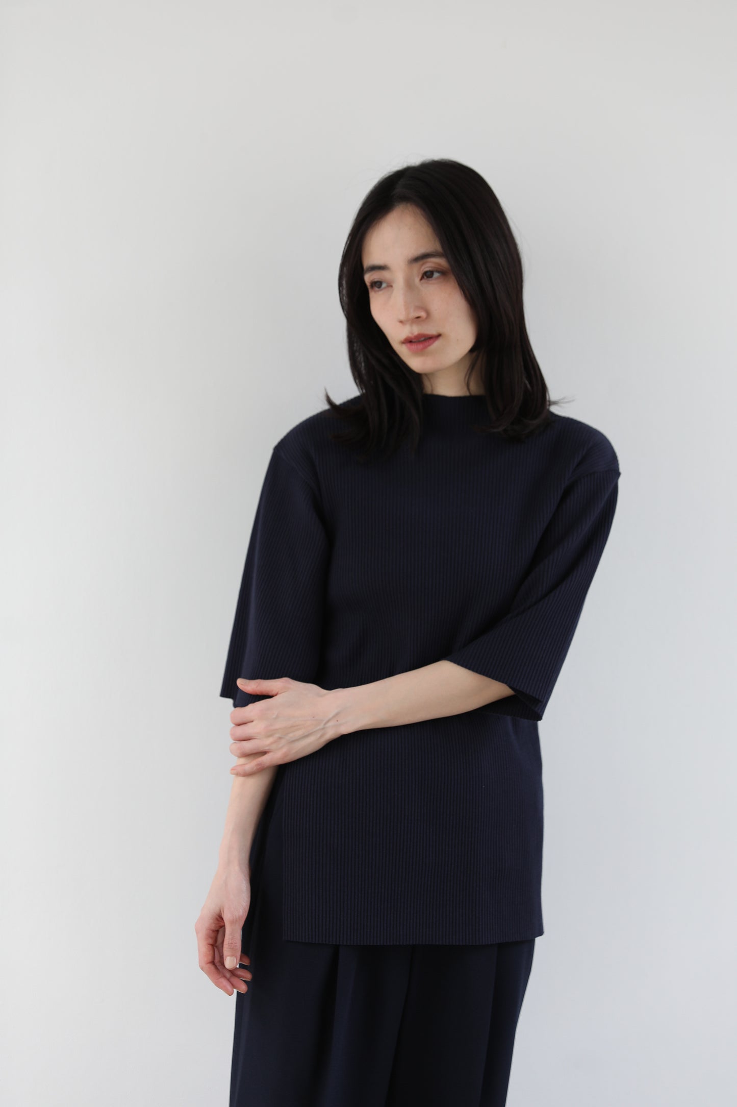 Side slit rib t (2color)