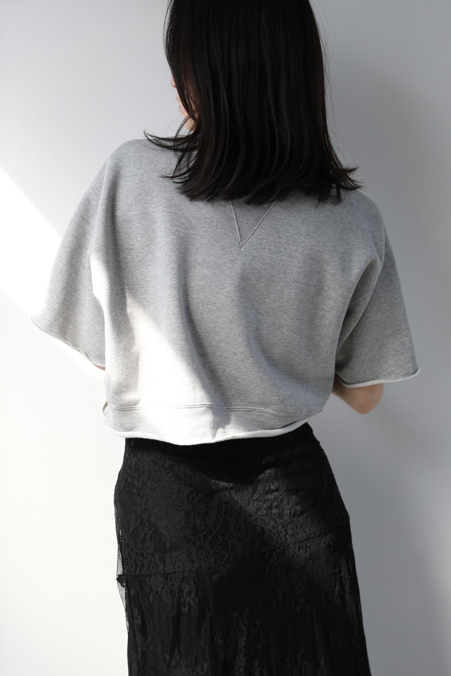Cropped block sweater (3color)