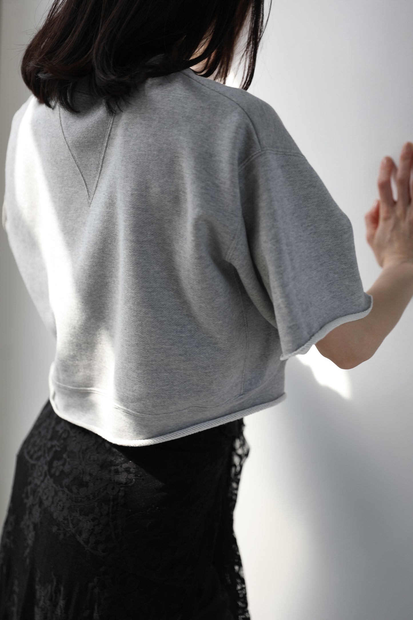 Cropped block sweater (3color)