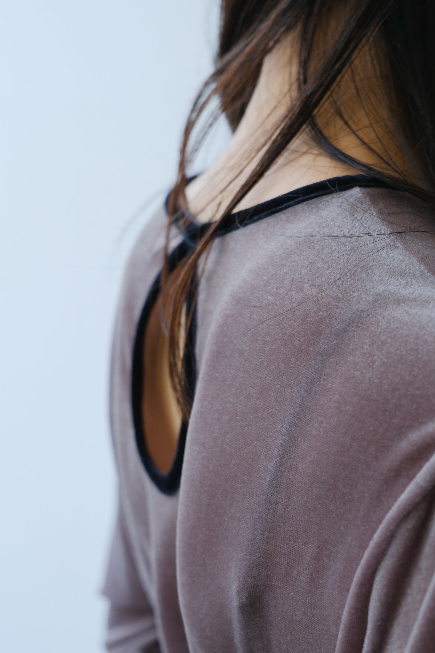 Sheer velour tops (gray)