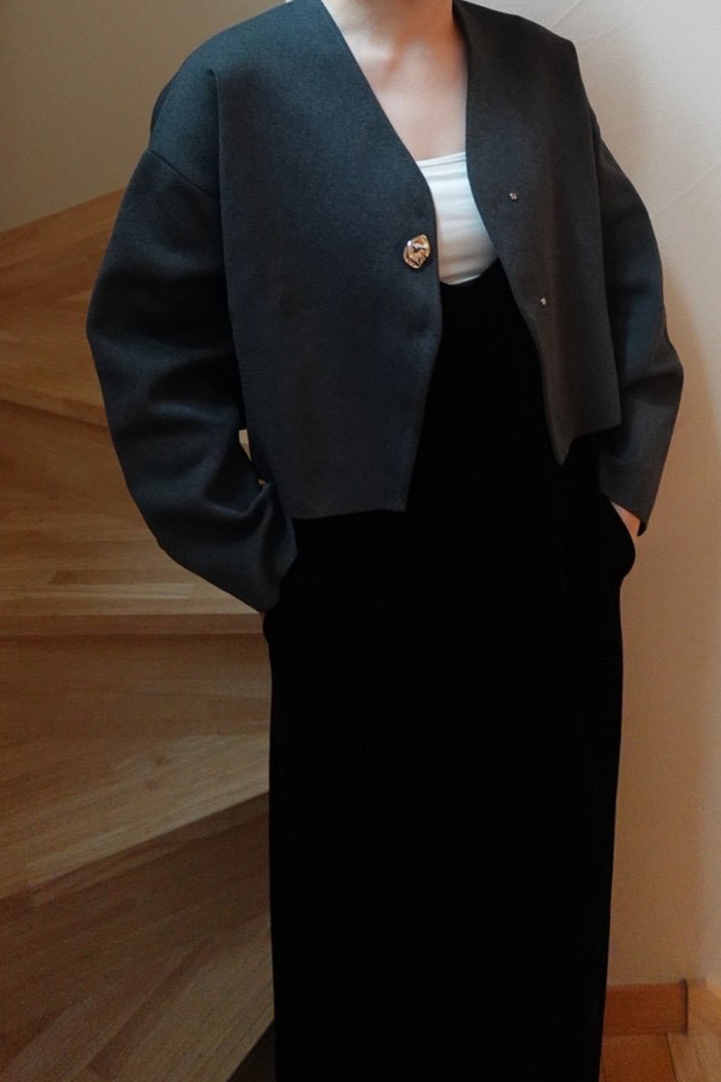 Rónde knit jacket (gray)