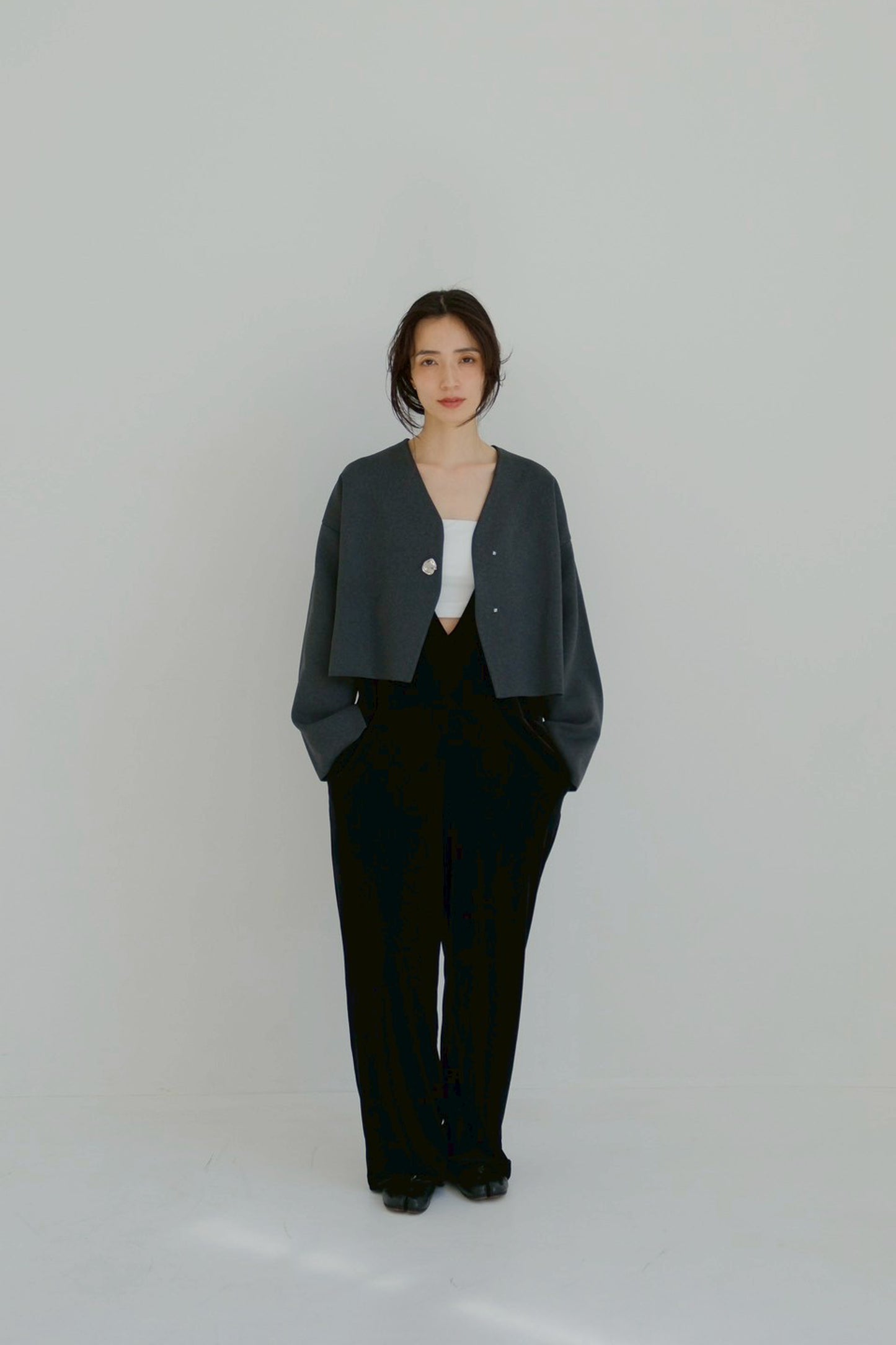 Rónde knit jacket (gray)