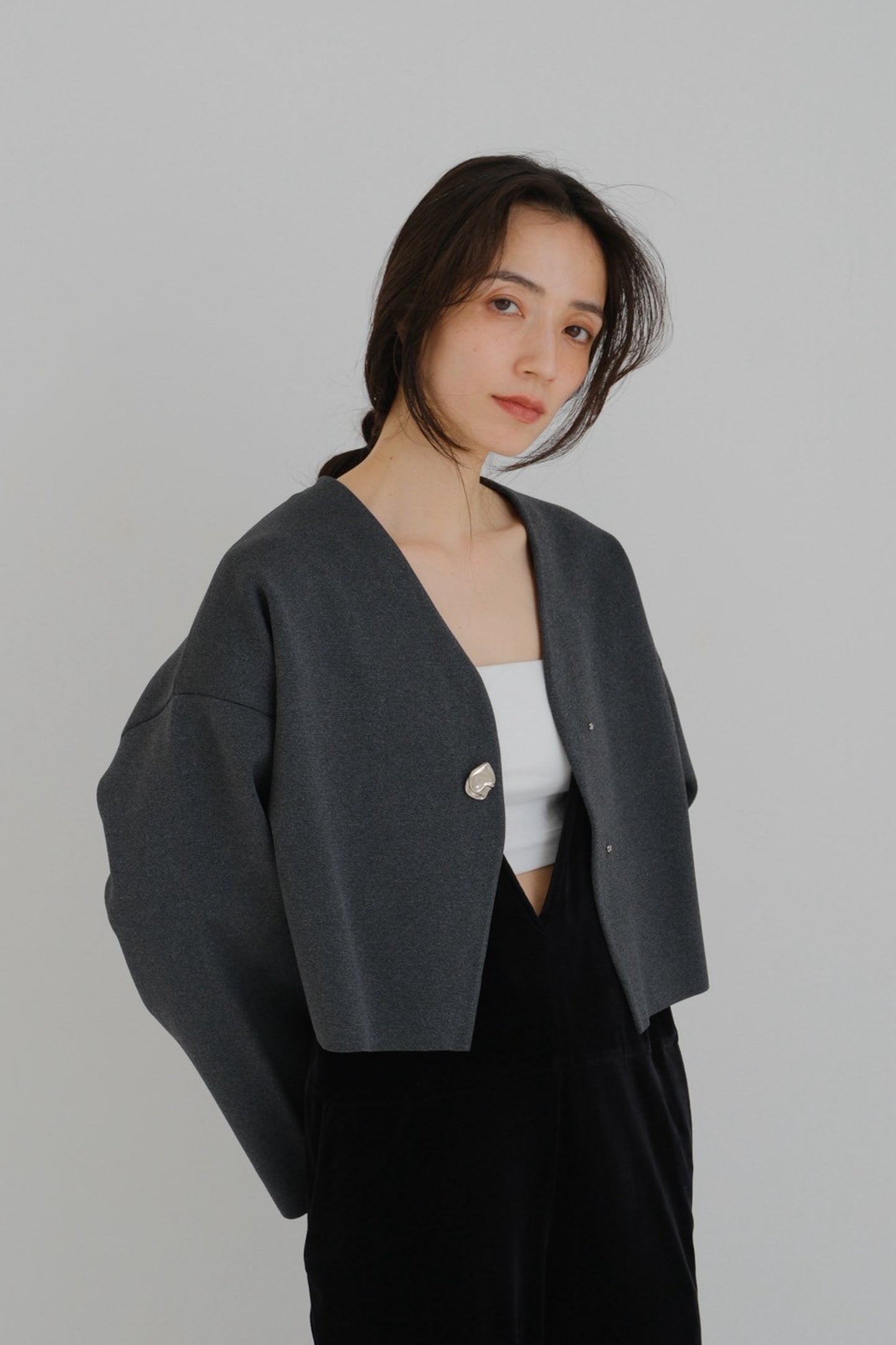 Rónde knit jacket (gray)