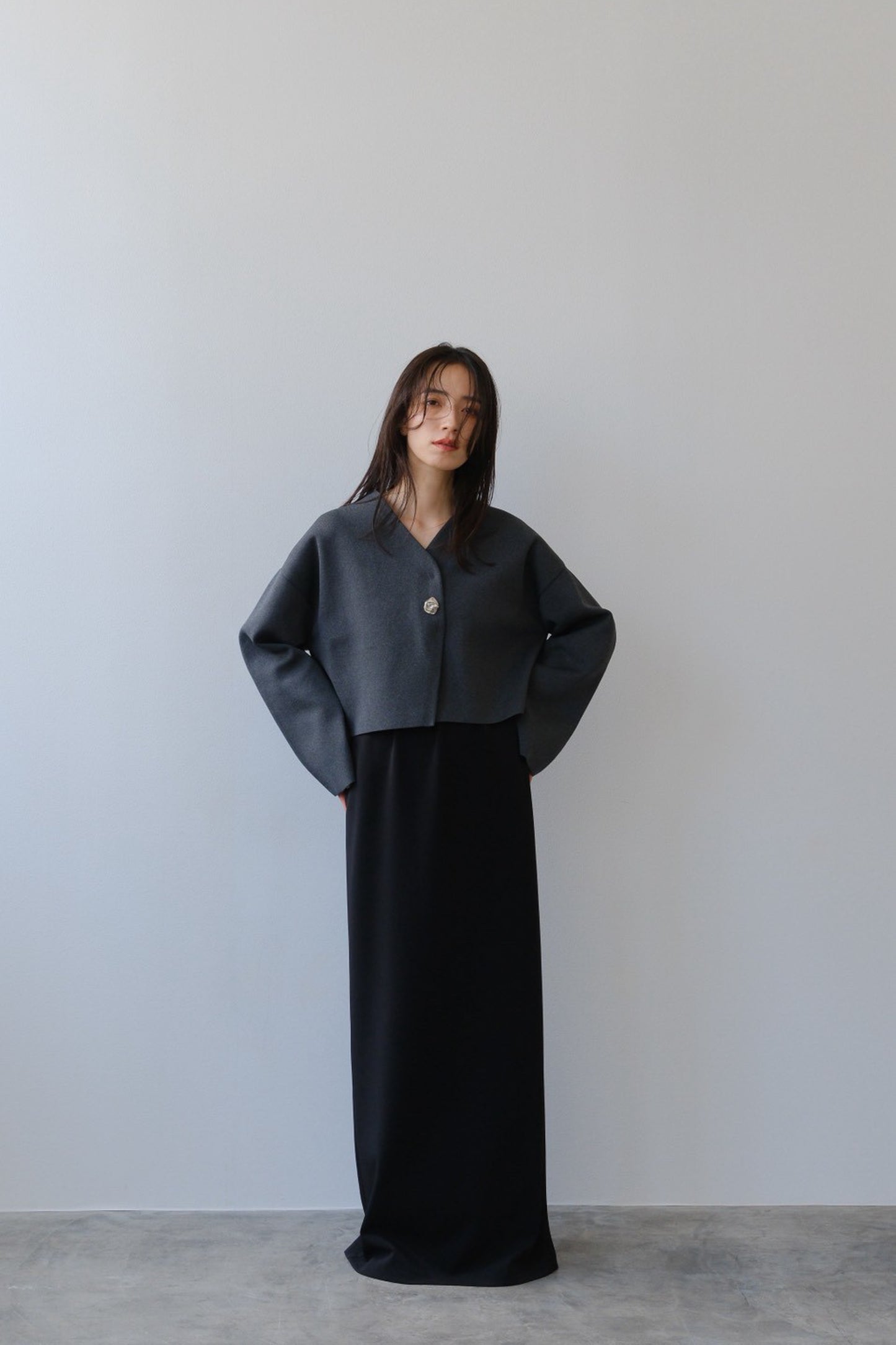 Rónde knit jacket (gray)