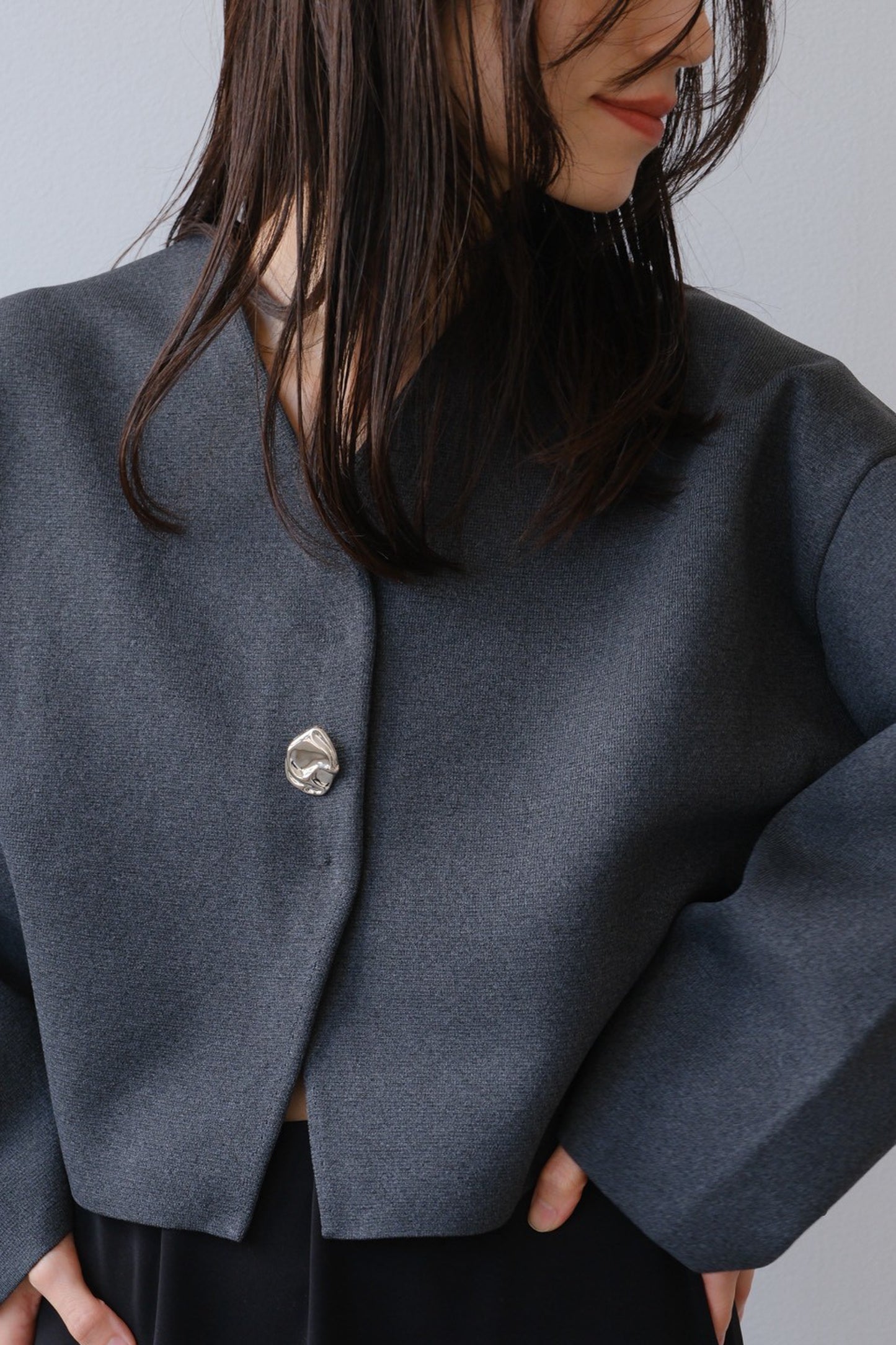 Rónde knit jacket (gray)