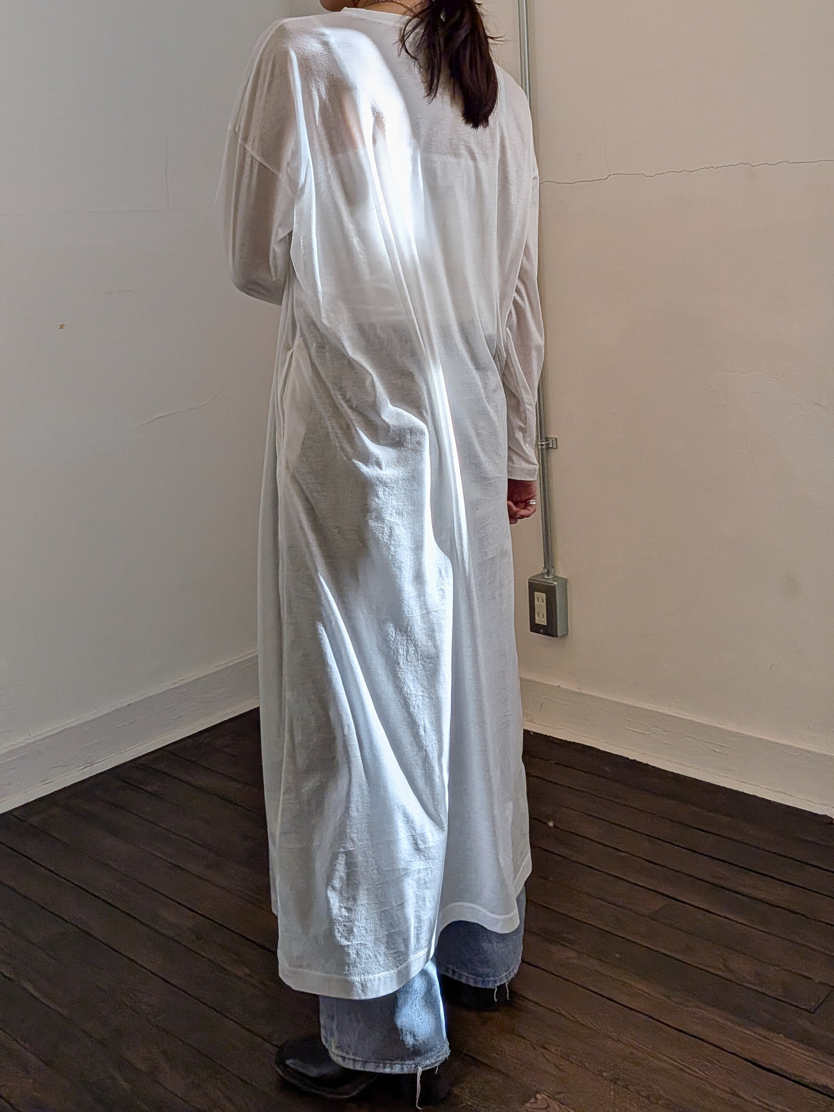 sheer long dress (2colors)