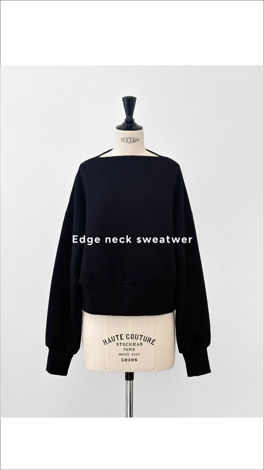 Edge neck sweater