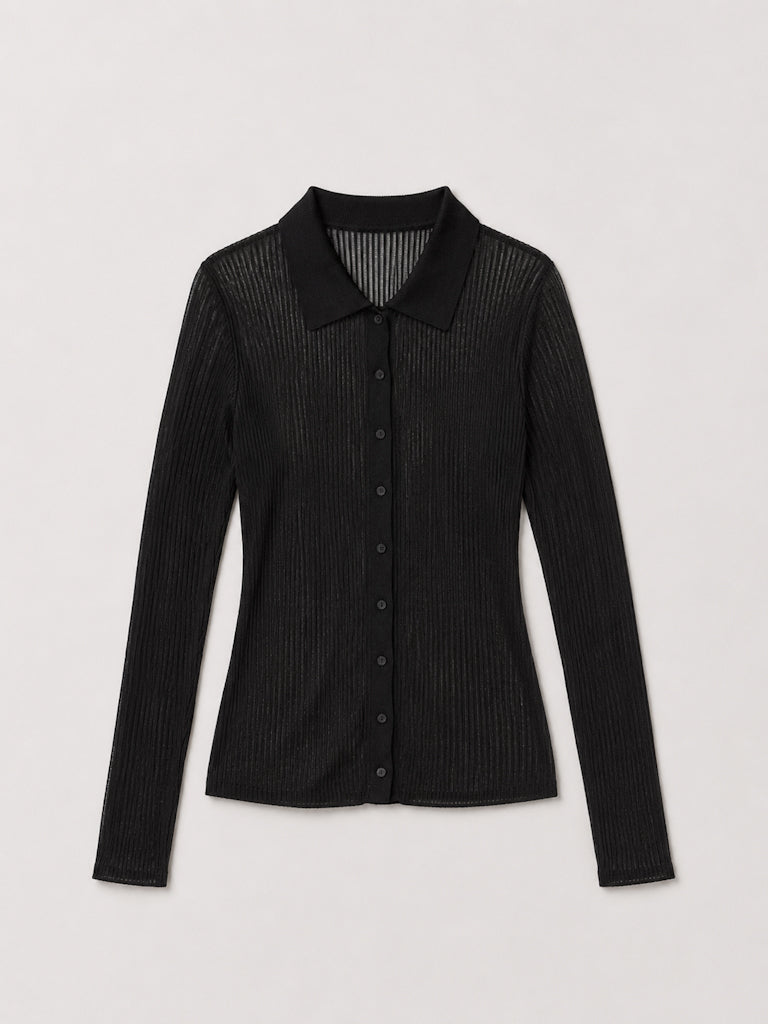 Sheer knit cardigan(3colors)