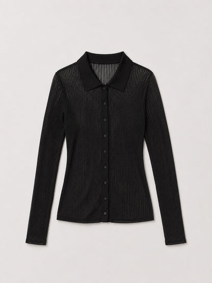Sheer knit cardigan(3colors)