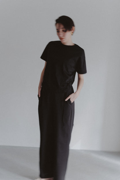 Curve gather tee (2color)