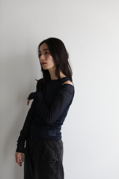 Layered sheer tops (3color)