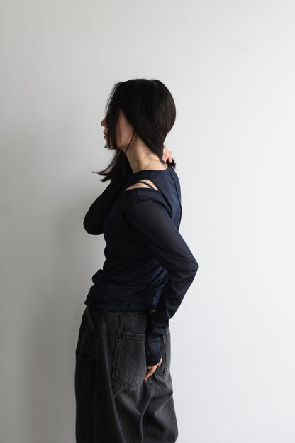 Layered sheer tops (3color)