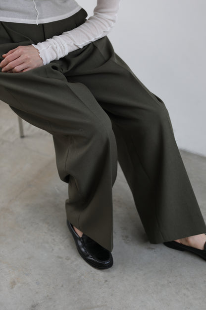 Gabardine tack trousers (2color)
