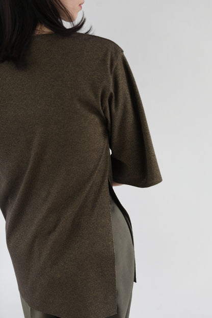 Side slit rib t (2color)