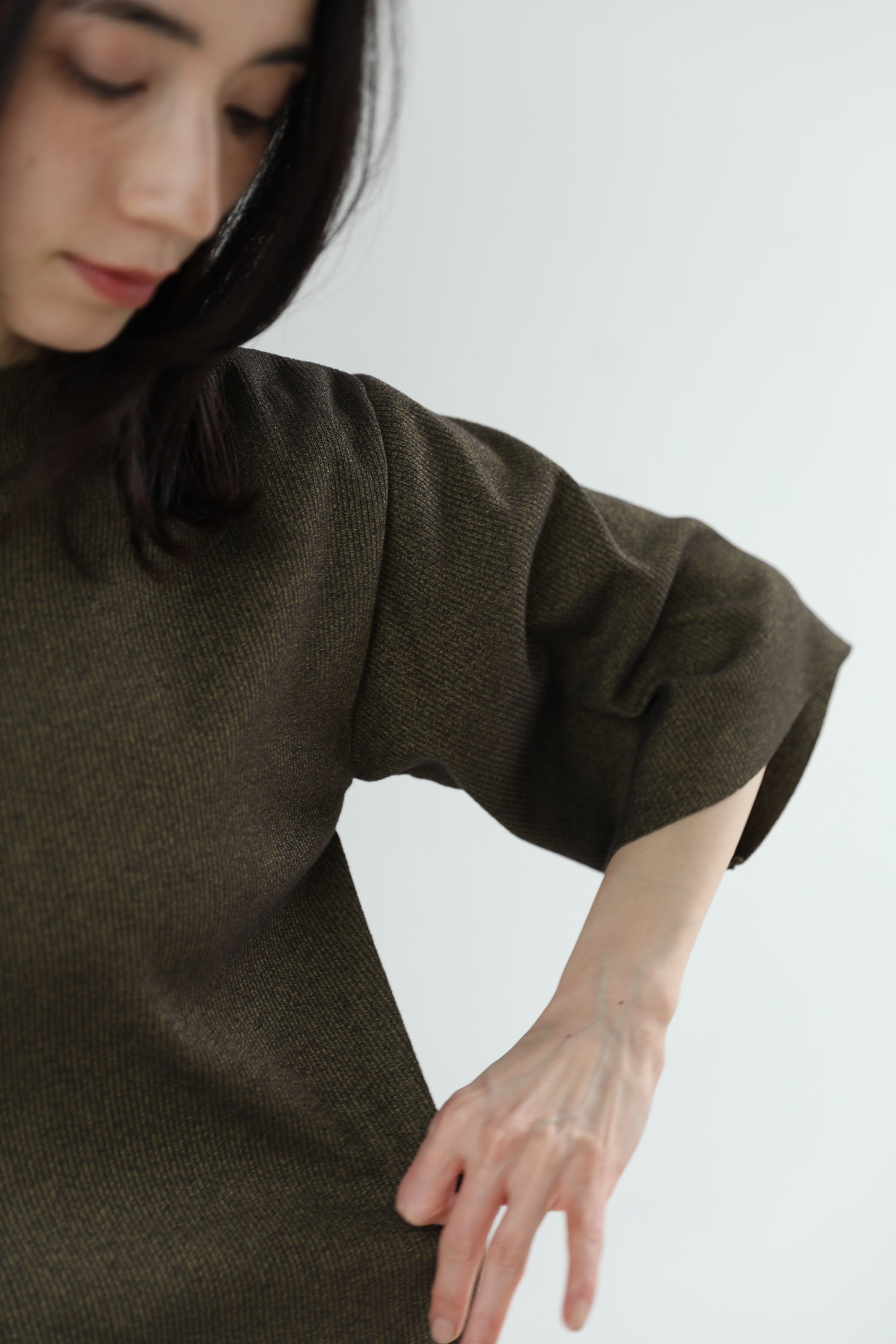 新品　ifmeh Side slit rib t 　ネイビー Side slit rib t (2color) – IFMEH