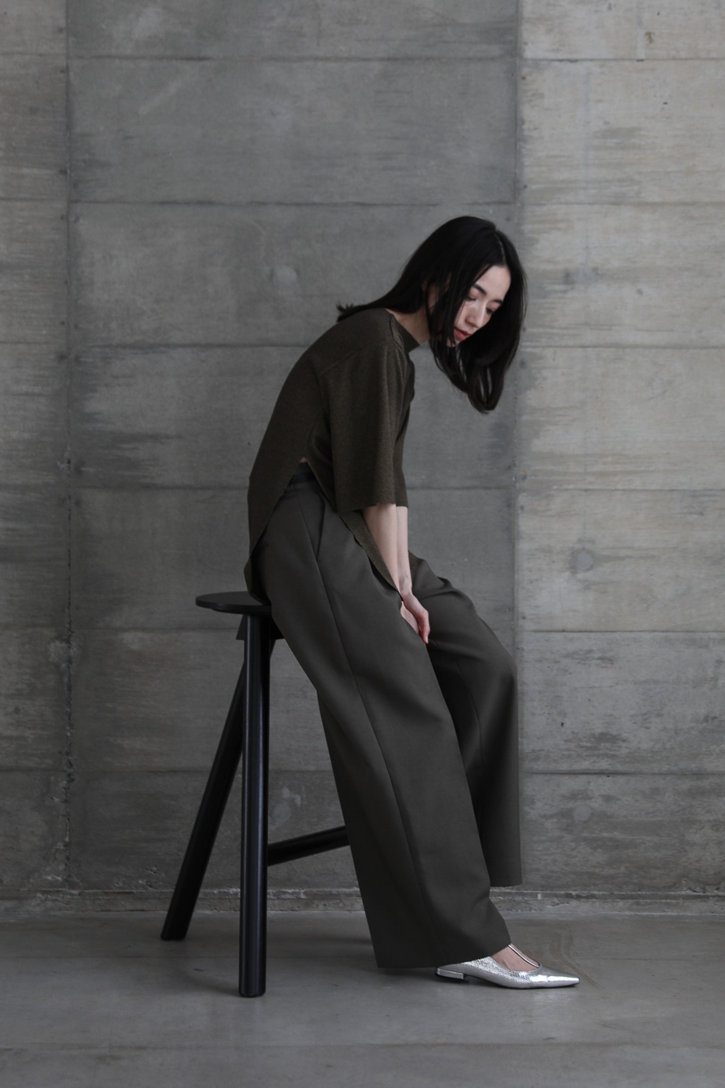 Side slit rib t (2color)