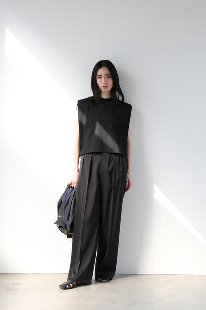Cropped tuck tops (1color)