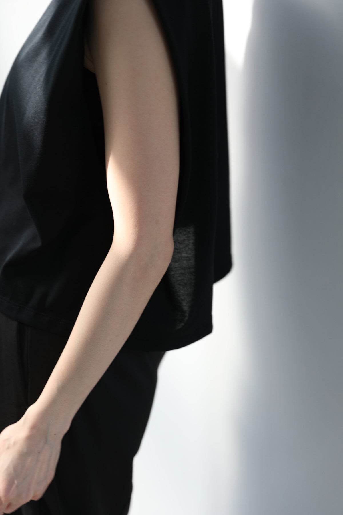 Cropped tuck tops (1color)