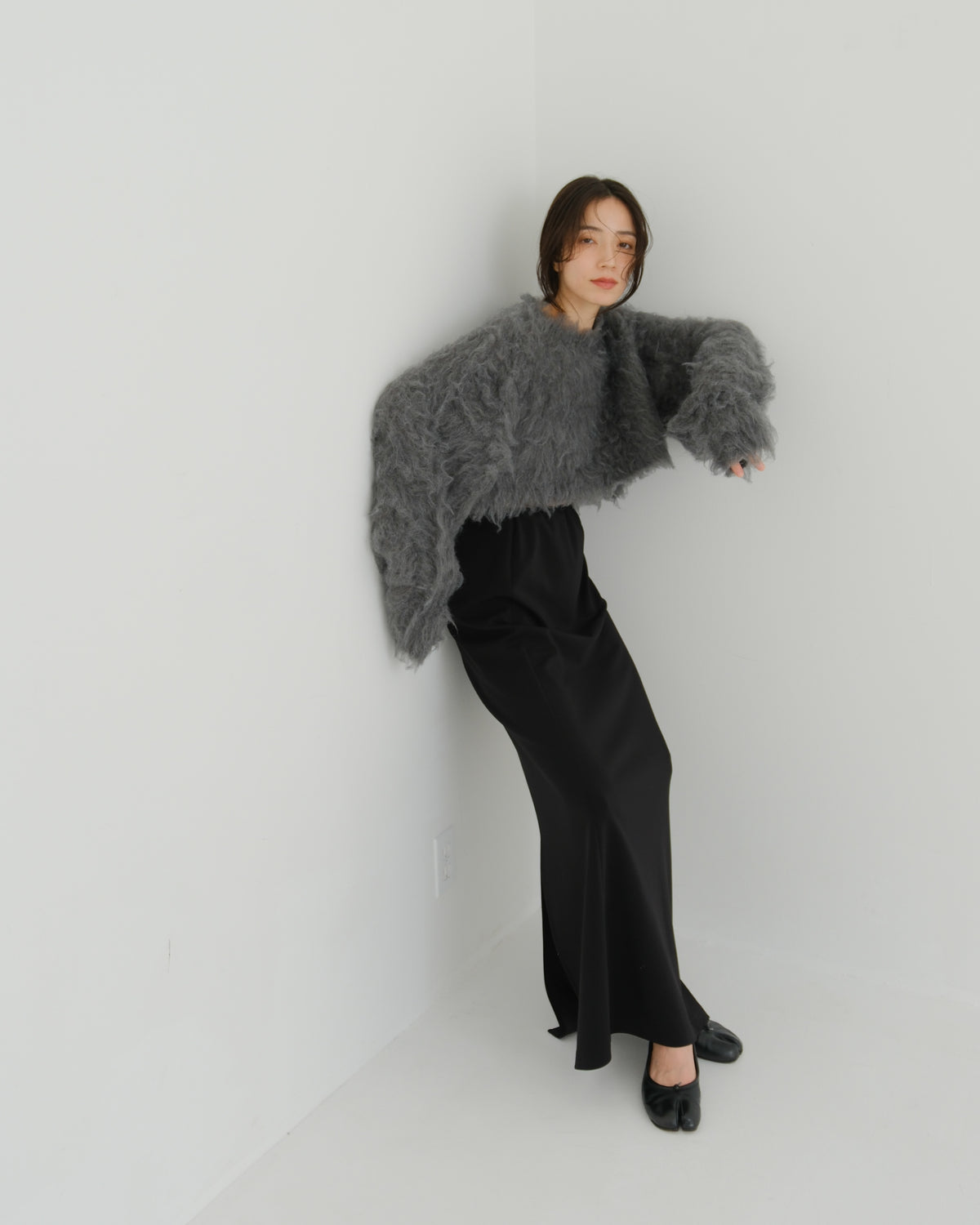 Shaggy knit tops (2colors)