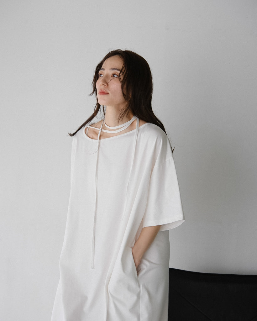 Asymmetry Cut Dress (2colors)