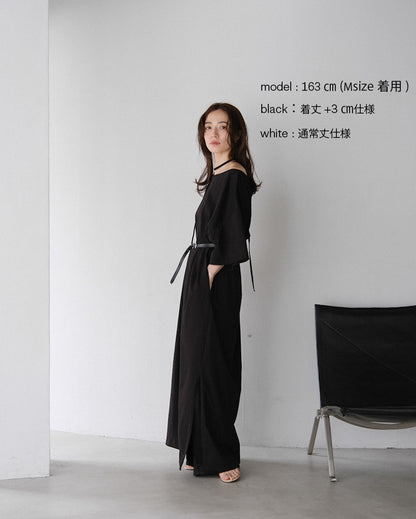 Asymmetry Cut Dress (Black)
