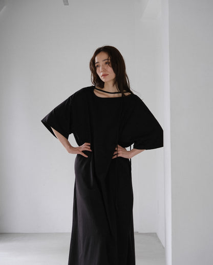 Asymmetry Cut Dress (2colors)
