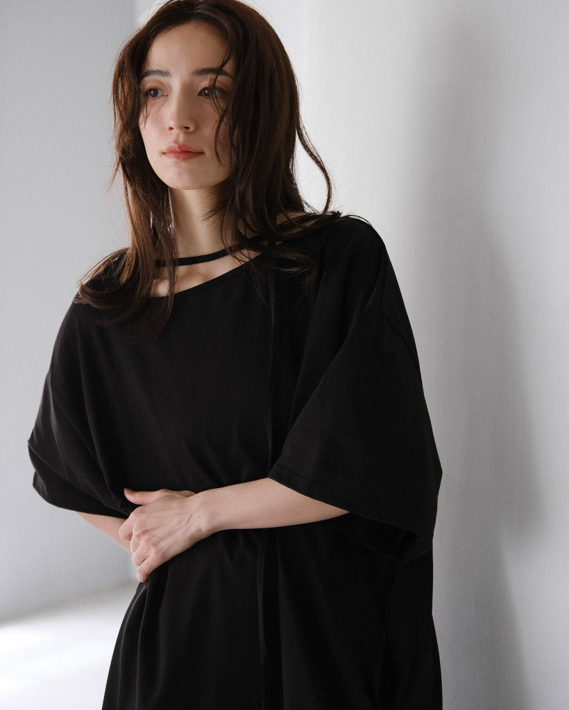 Asymmetry Cut Dress (2colors)