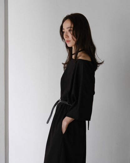 Asymmetry Cut Dress (2colors)