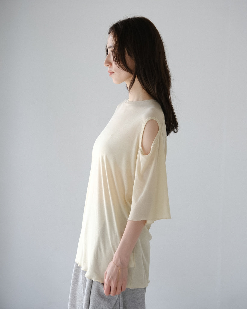 Sheer hole t (3color)