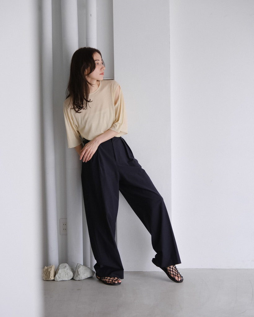 Sheer hole t (3color)