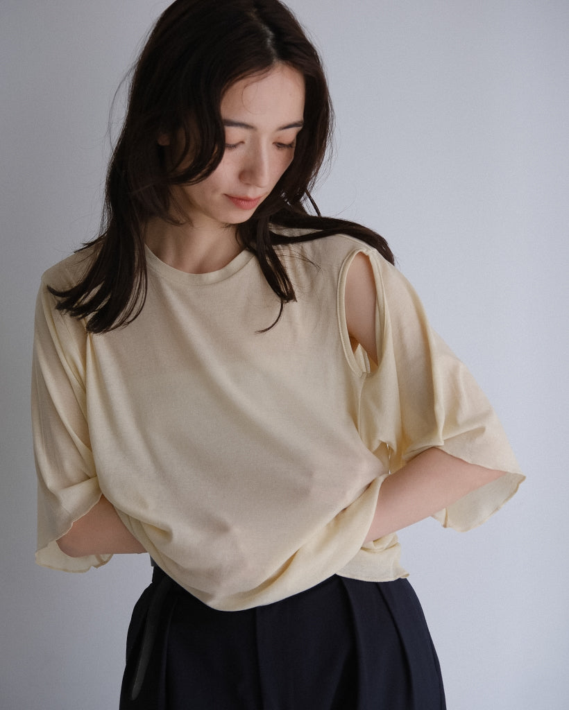Sheer hole t (3color)