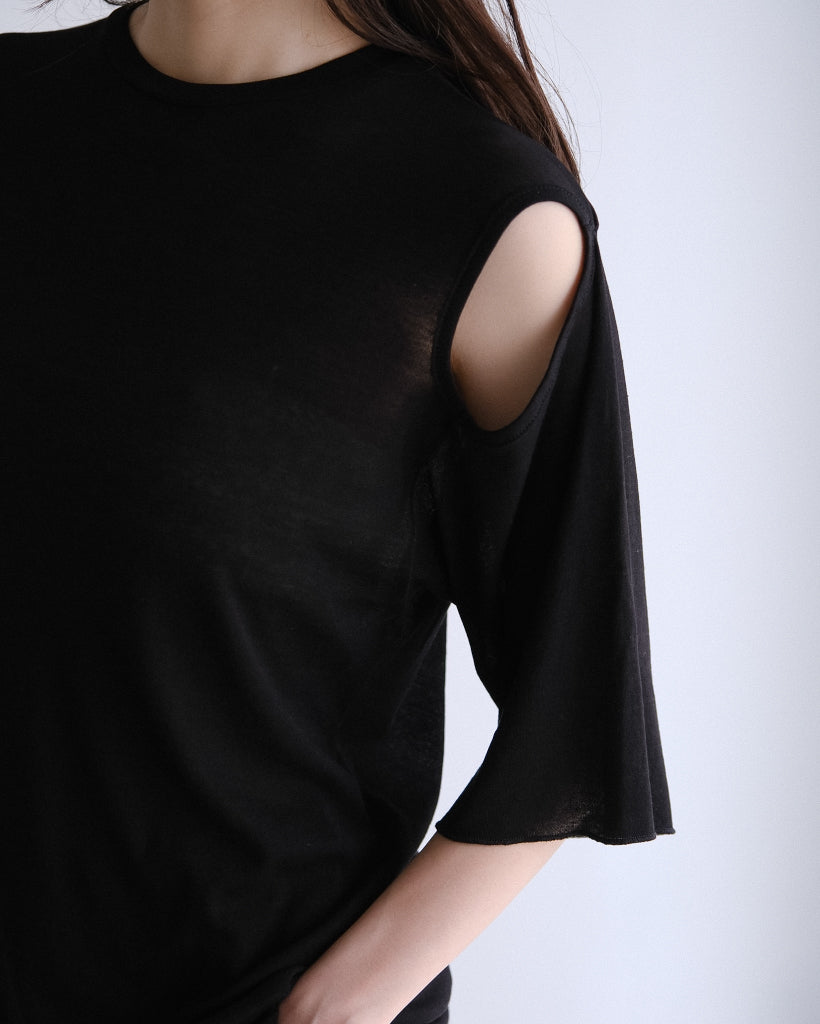 Sheer hole t (3color)