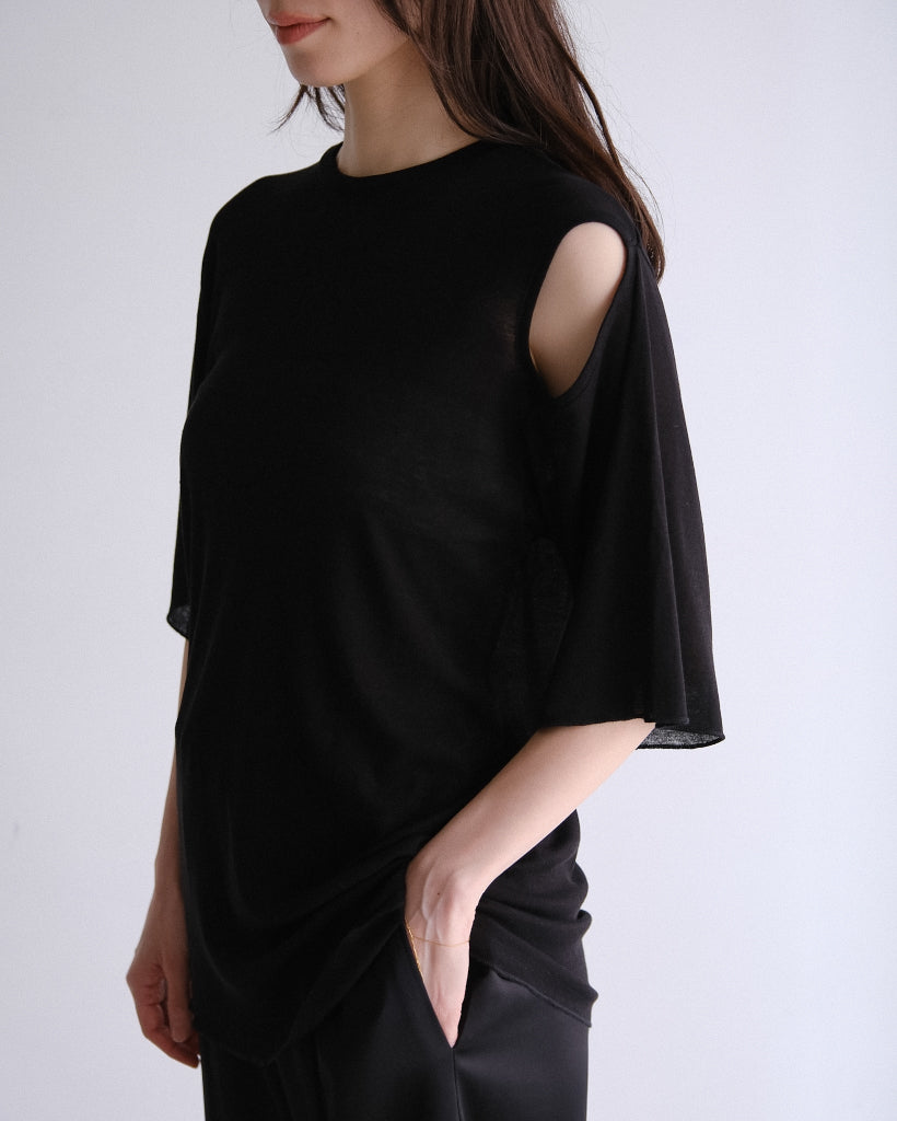 Sheer hole t (3color)
